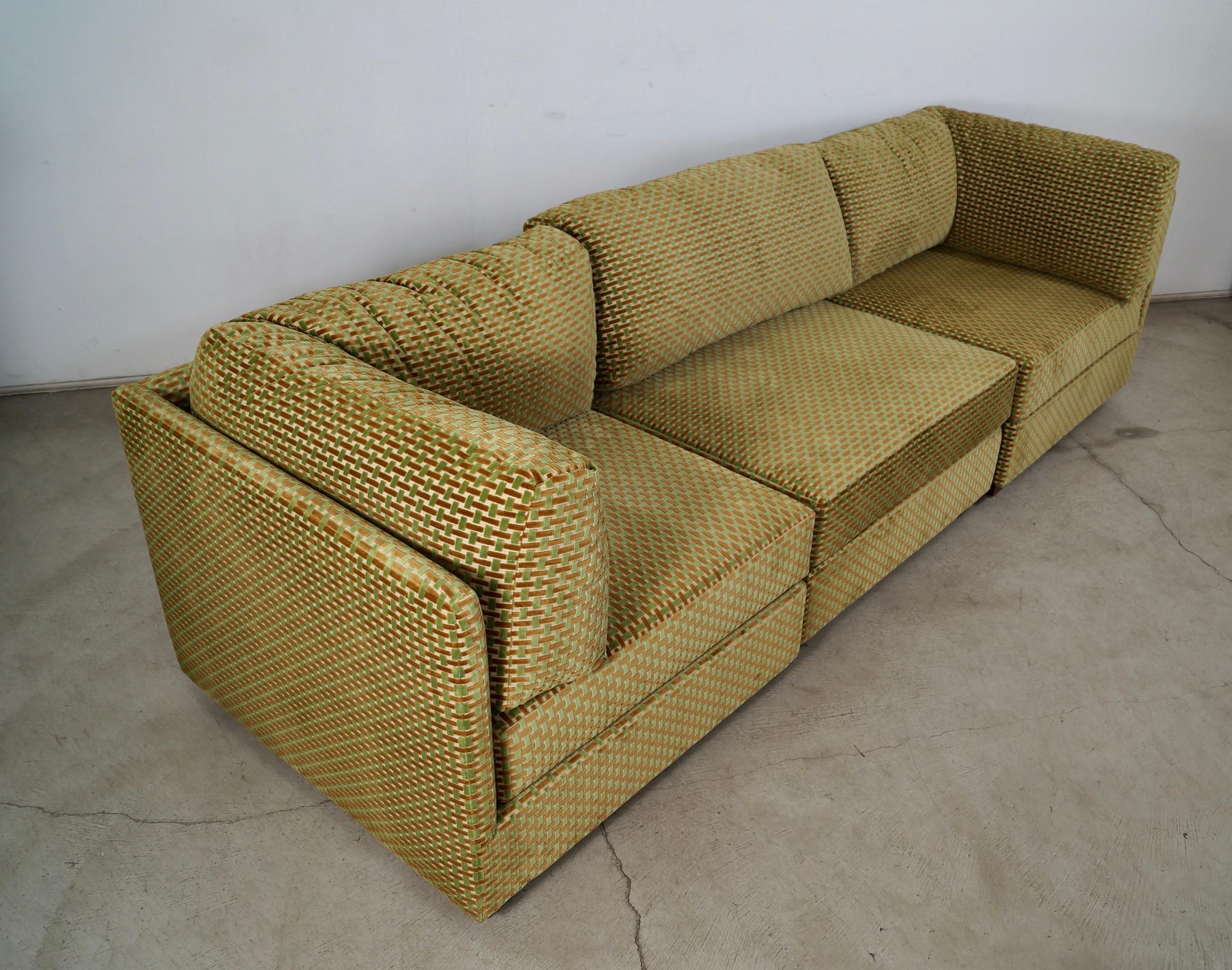 Selig of Monroe 3 Pieces Modular Sectional 1970's Mid Century Modern en vente 4
