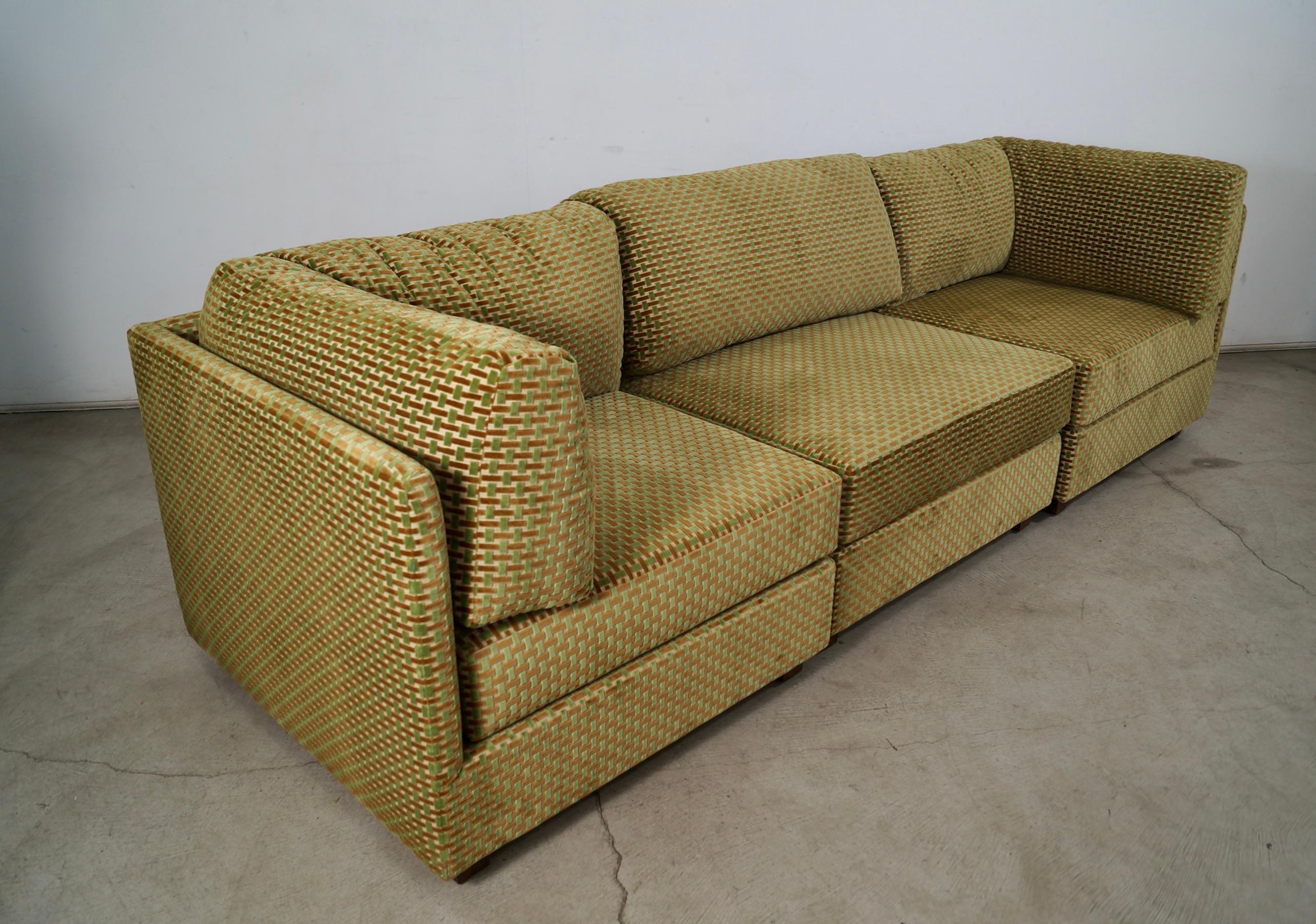 Selig of Monroe 3 Pieces Modular Sectional 1970's Mid Century Modern en vente 6