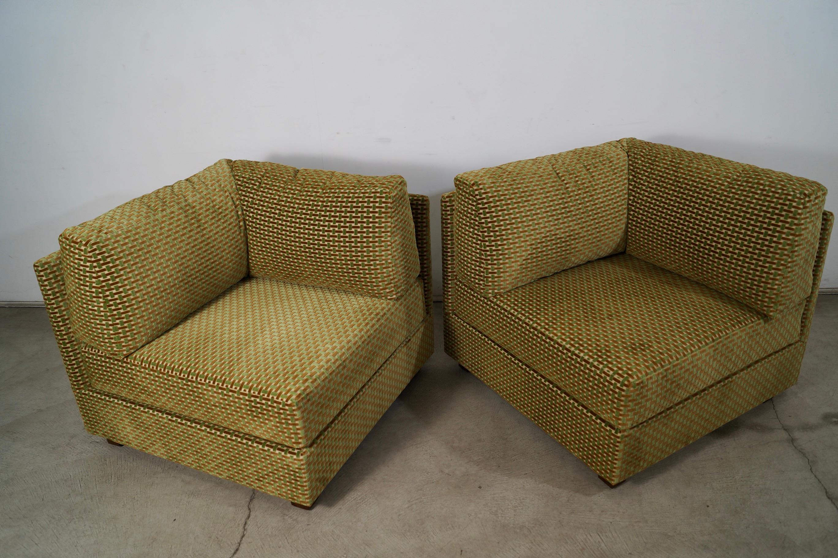 Selig of Monroe 3 Pieces Modular Sectional 1970's Mid Century Modern en vente 8