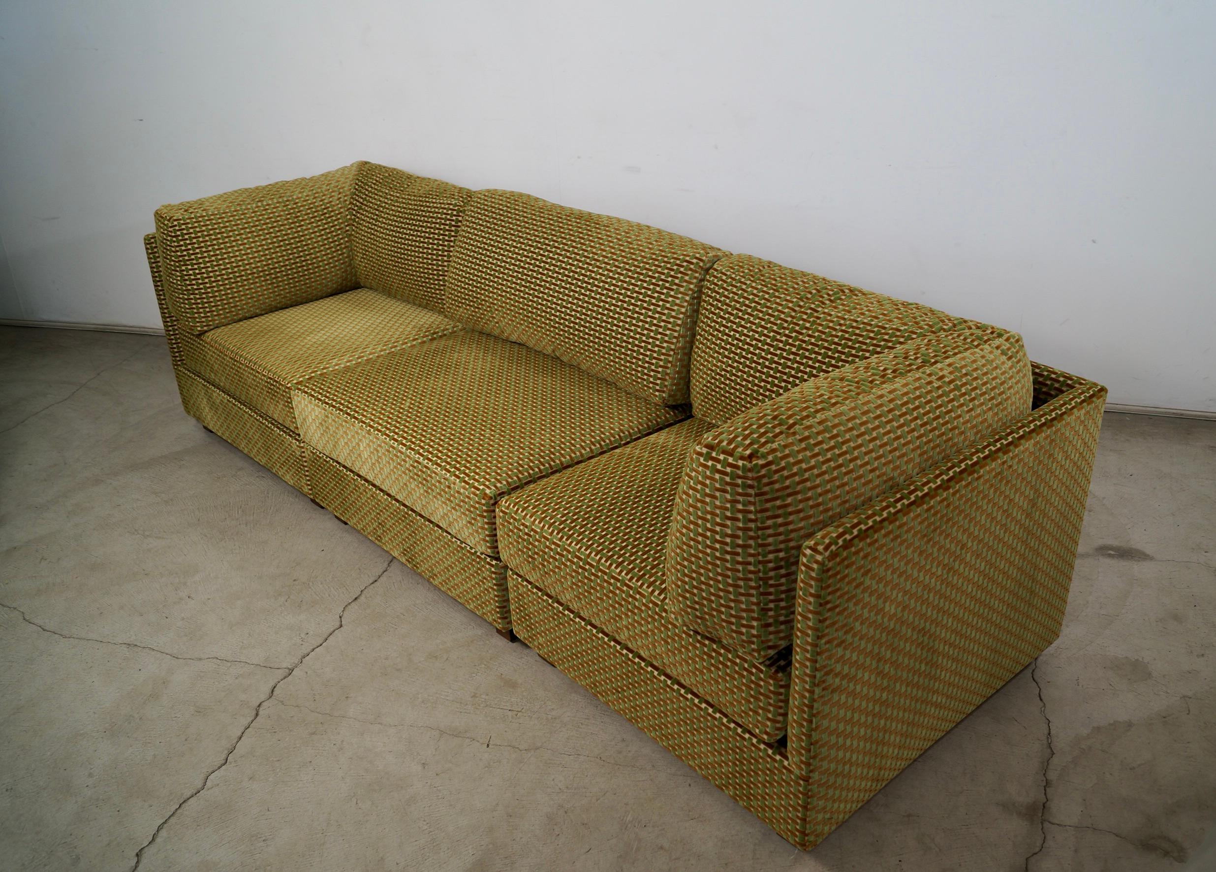 Selig of Monroe 3 Pieces Modular Sectional 1970's Mid Century Modern Excellent état - En vente à Burbank, CA