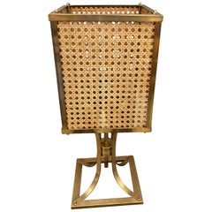 1970s Mid-Century Modern Solid Brass and Glass Italian Table Lamp 1970s Mid-Century Modern Solid Brass and Glass Italian Table Lamp