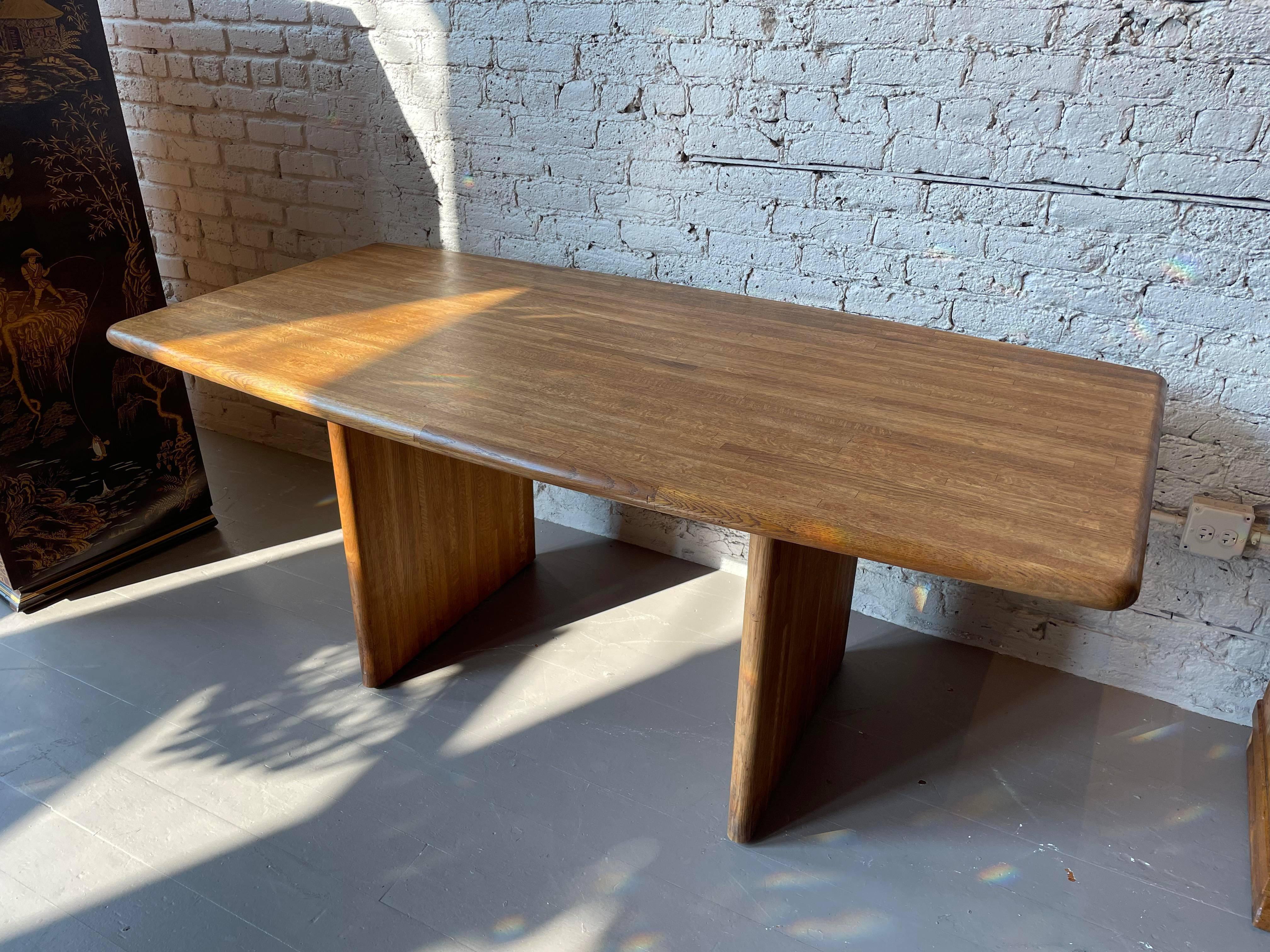 mid century modern dining table solid wood