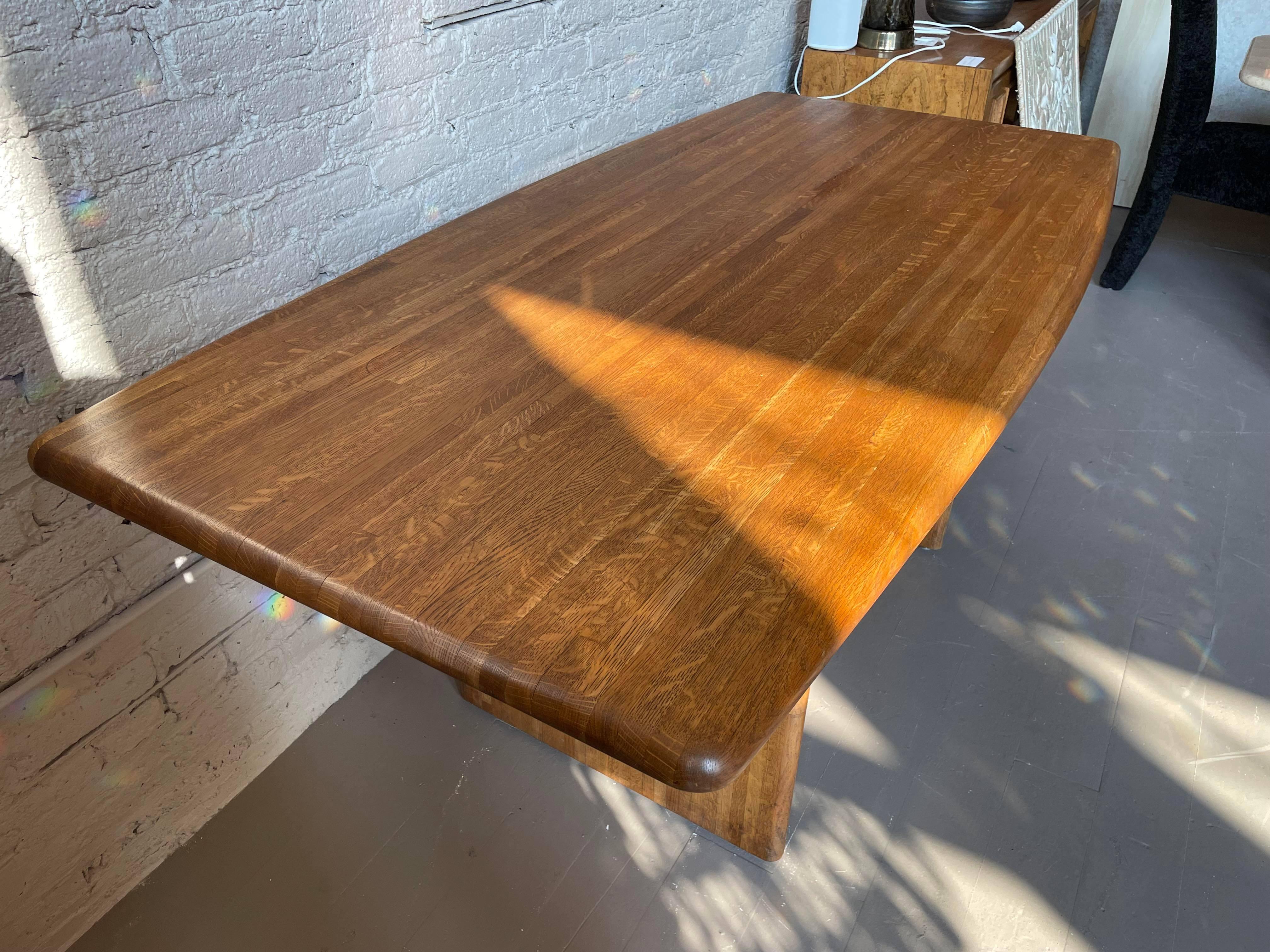 solid wood mid century modern dining table