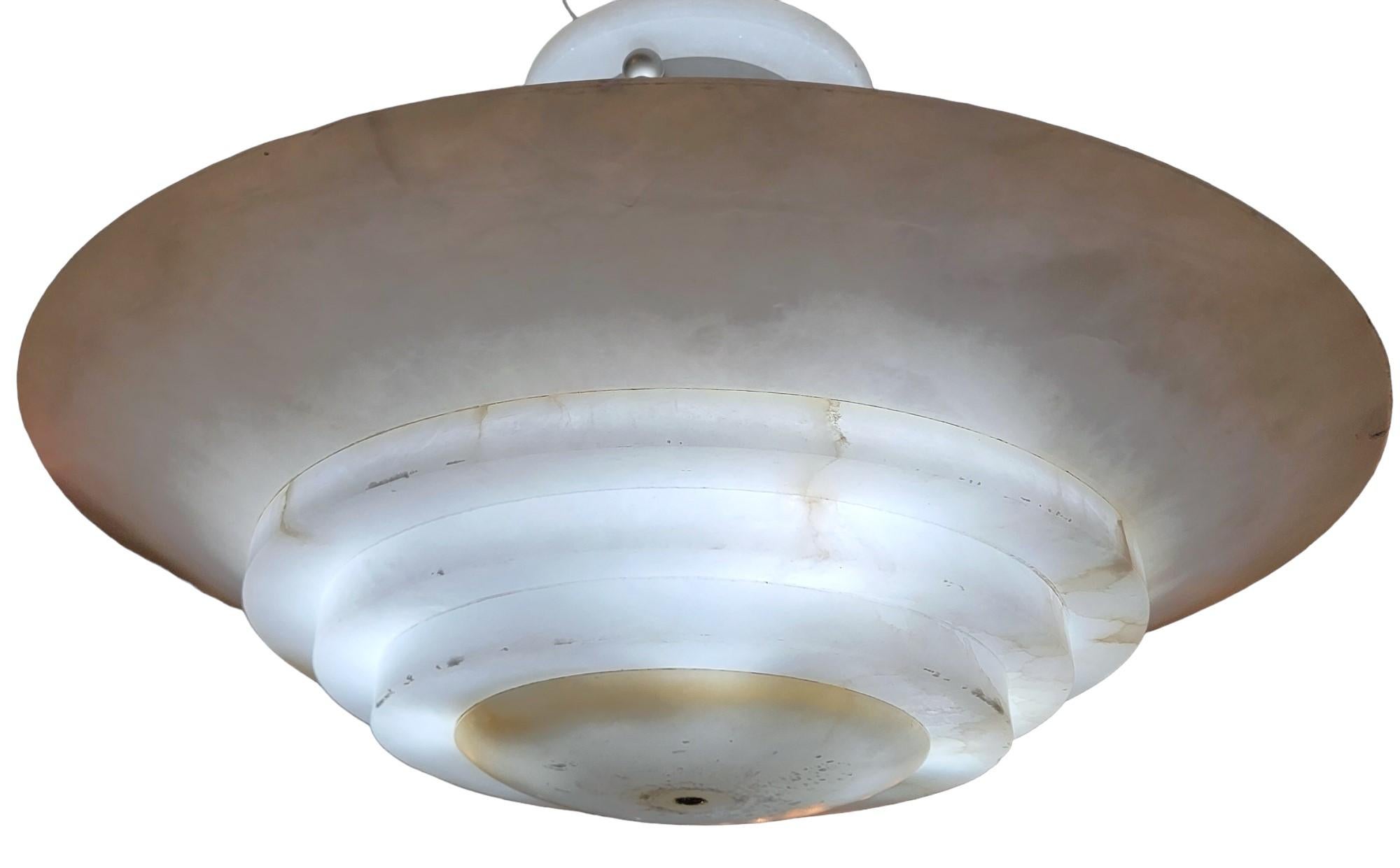 Lampadario in marmo spagnolo moderno di metà secolo degli anni '70 in vendita 1