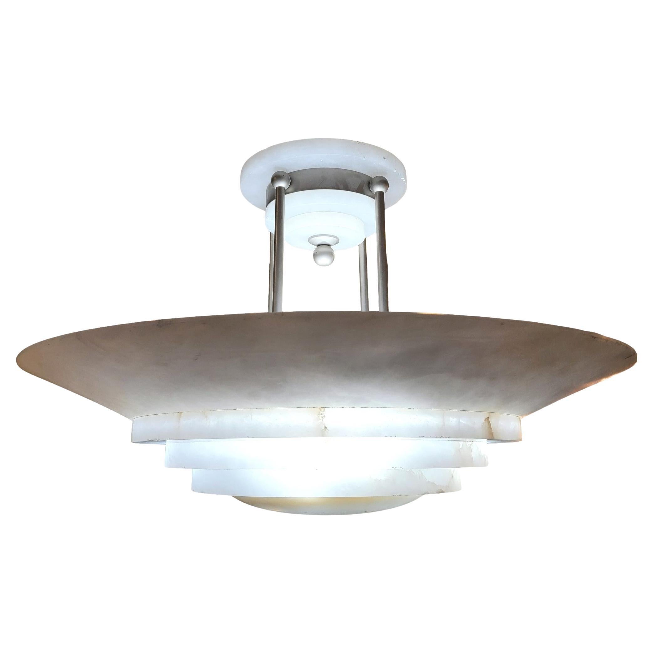 Lampadario in marmo spagnolo moderno di metà secolo degli anni '70