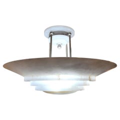 1970s Mid-Century Modern Spanish Marble Chandelier