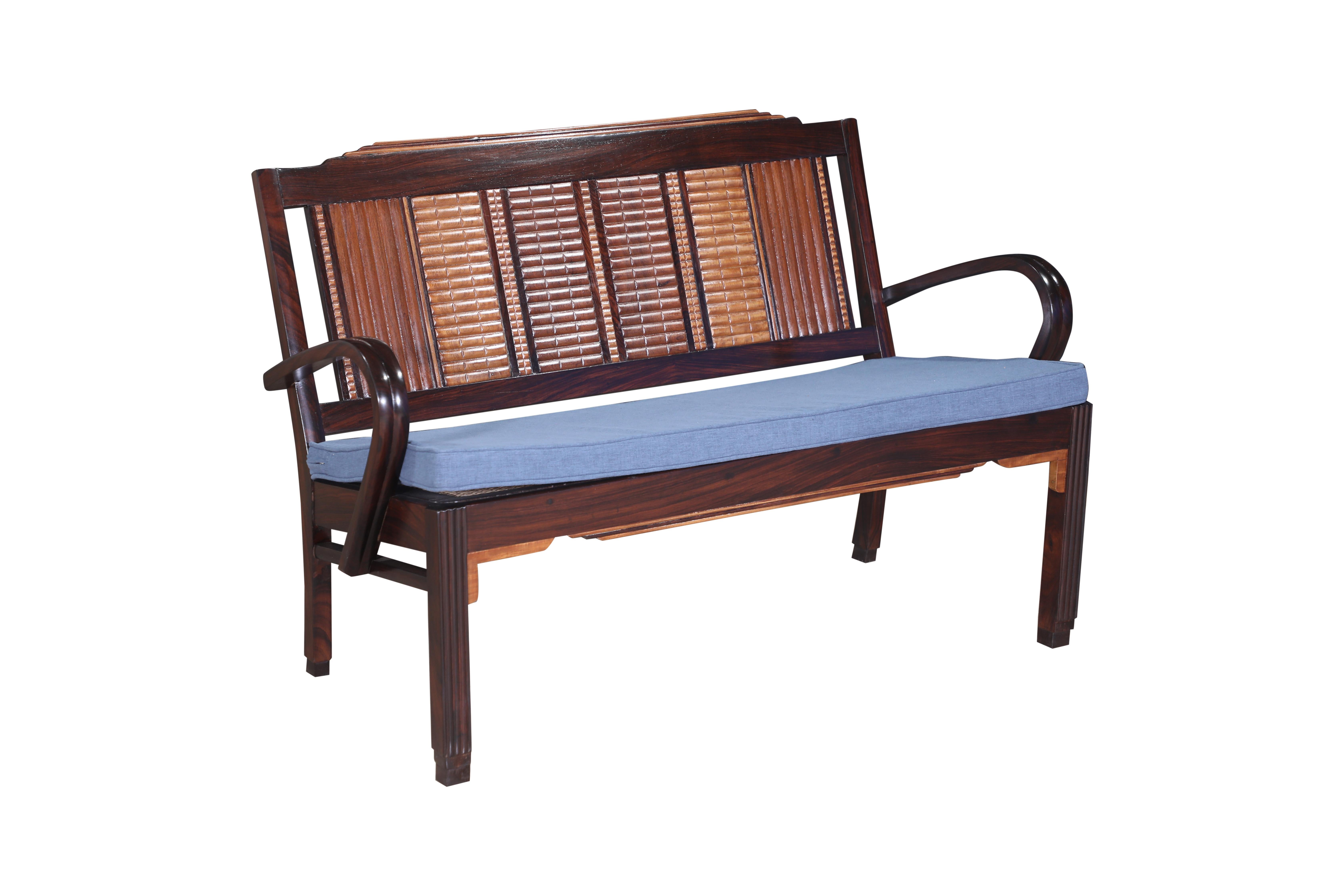 1970er Mid-Century Modern Suite Caned Loveseat (20. Jahrhundert) im Angebot