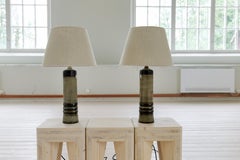 1970s Mid-Century Modern Table Lamps by Olle Alberius in Stoneware