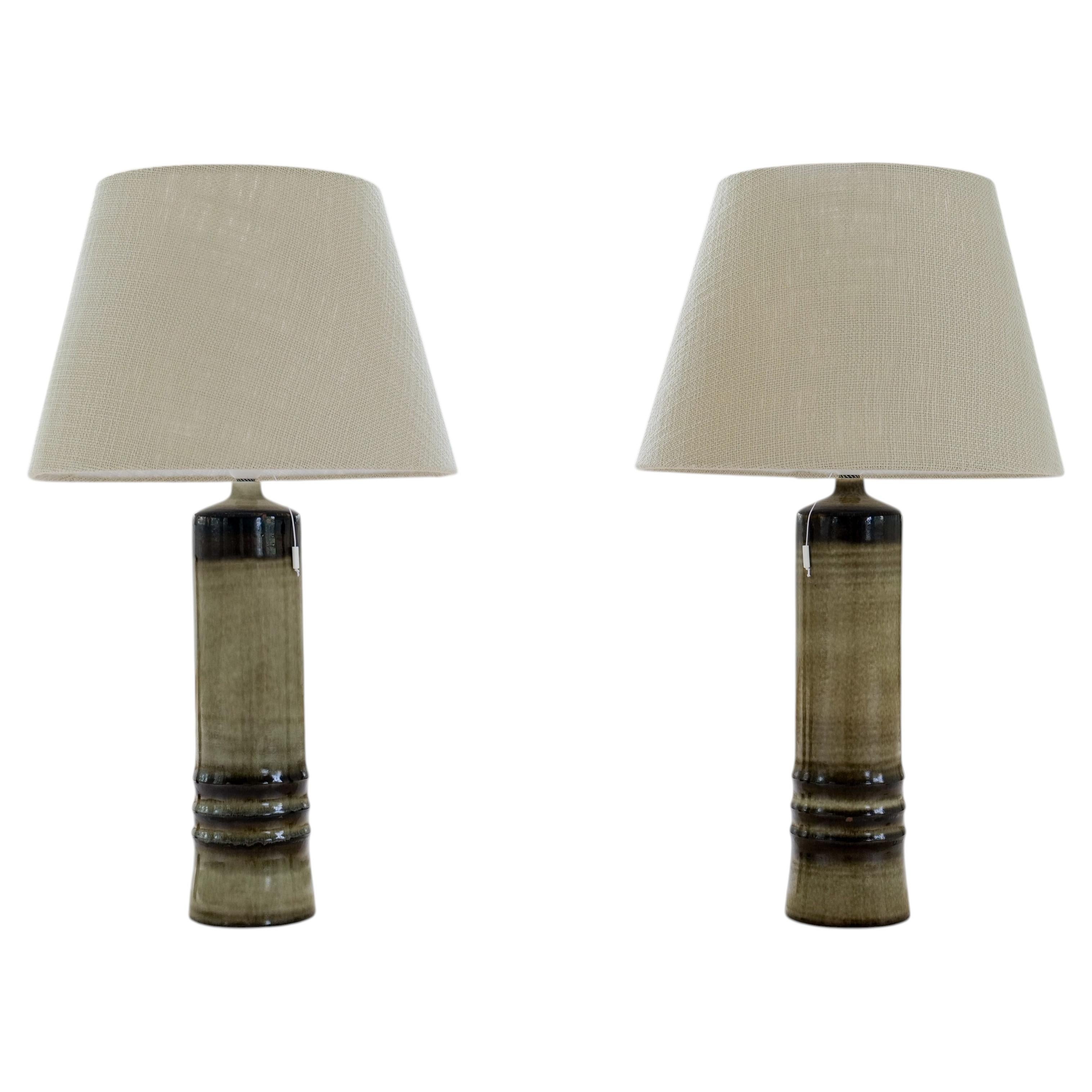 1970s Mid-Century Modern Table Lamps by Olle Alberius in Stoneware