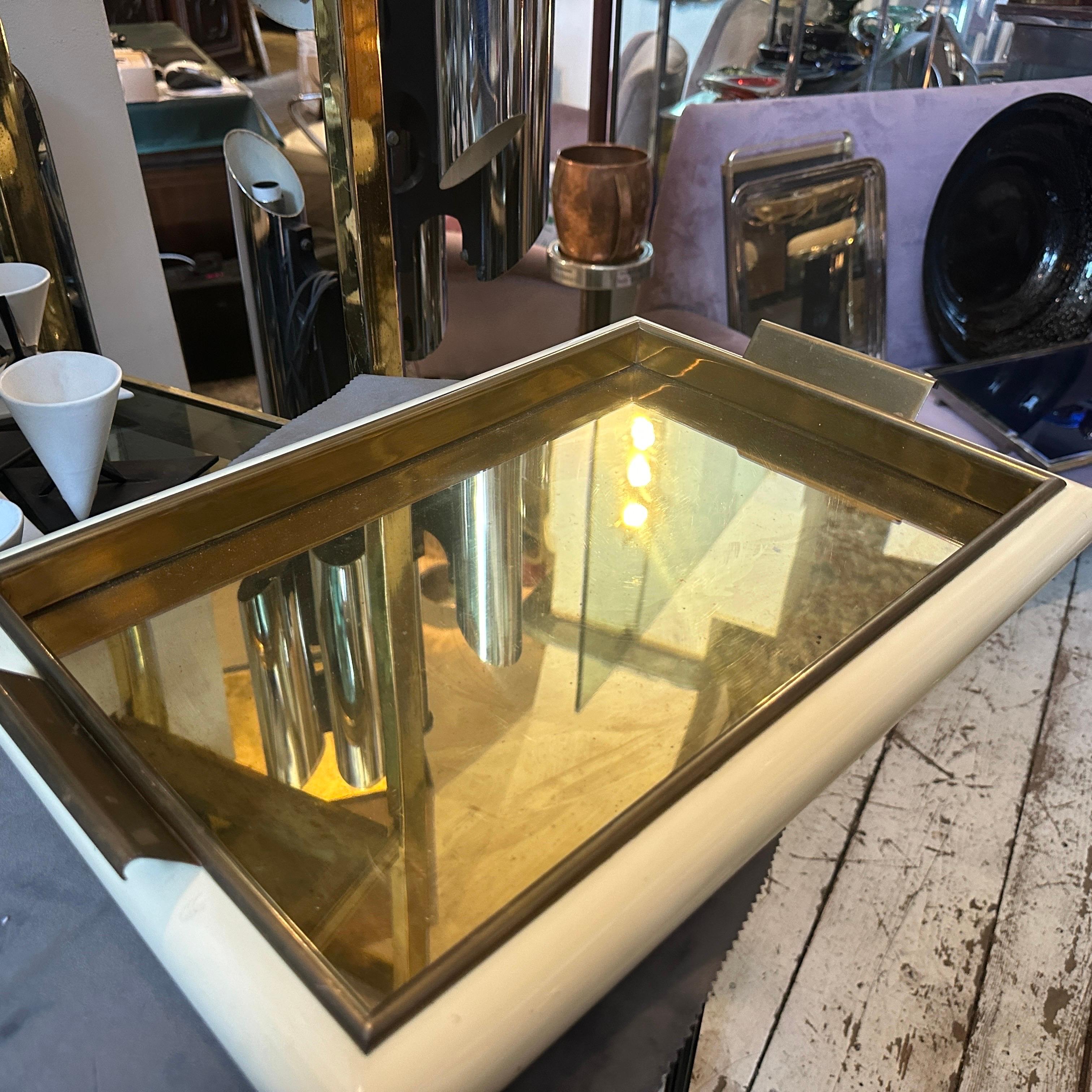 20th Century 1970s Mid-Century Modern Tommaso Barbi Rectangular Serving Tray For Sale