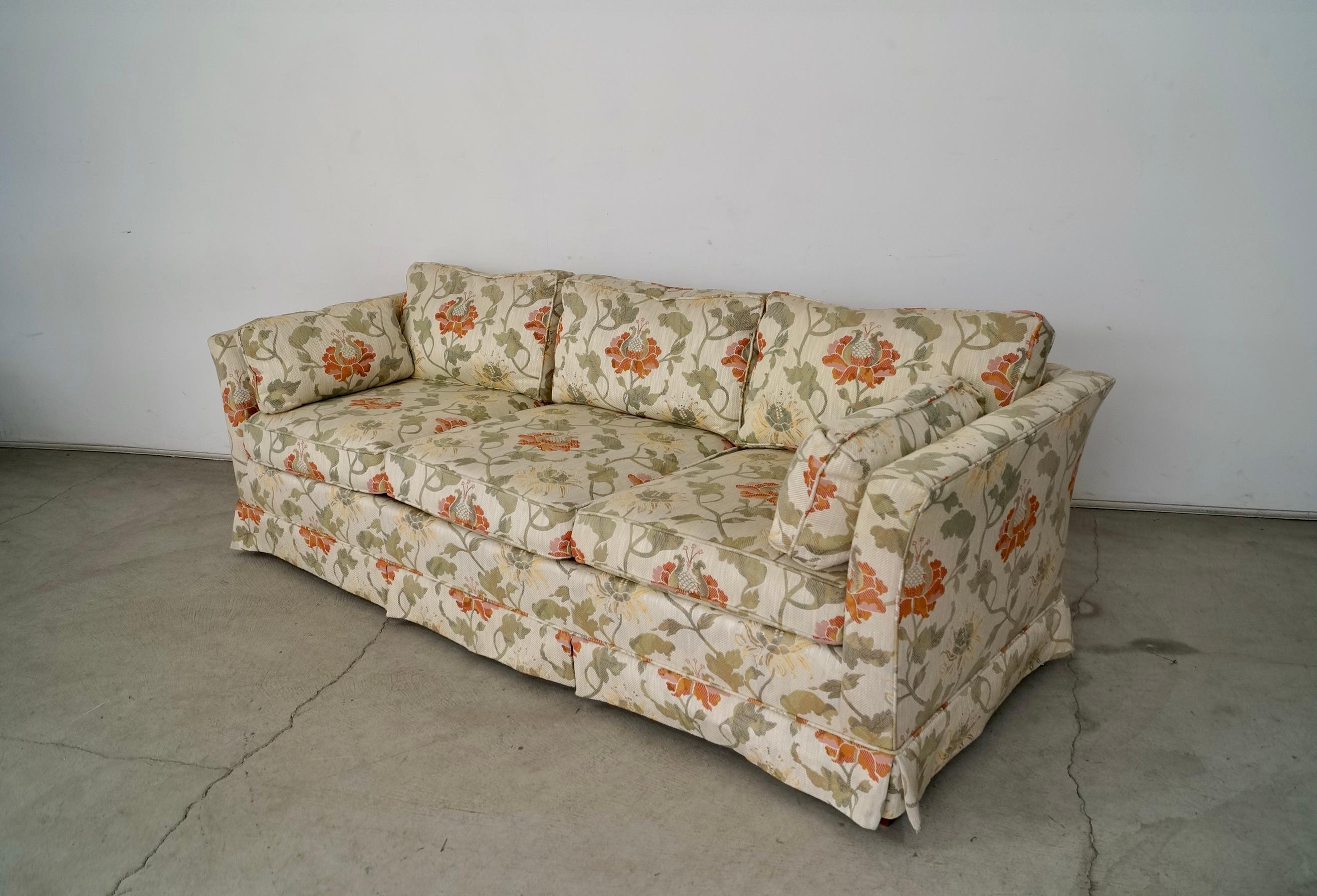 1970's Mid-Century Modern Tuxedo Sofa by Drexel In Good Condition In Burbank, CA