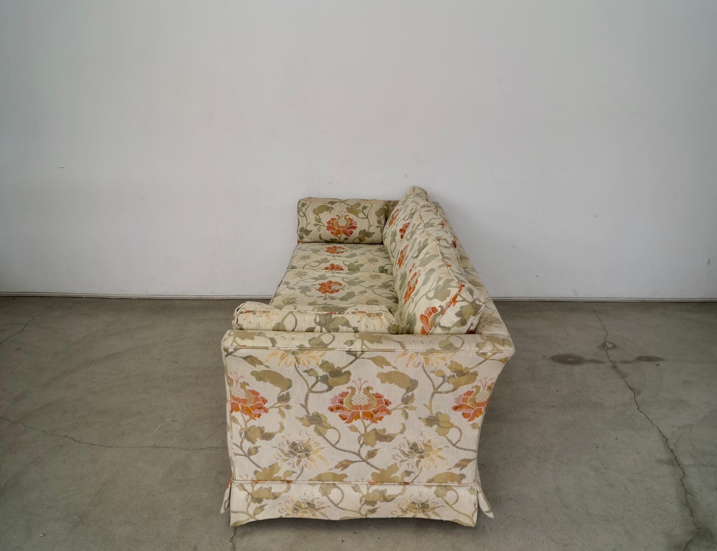 Late 20th Century 1970's Mid-Century Modern Tuxedo Sofa by Drexel