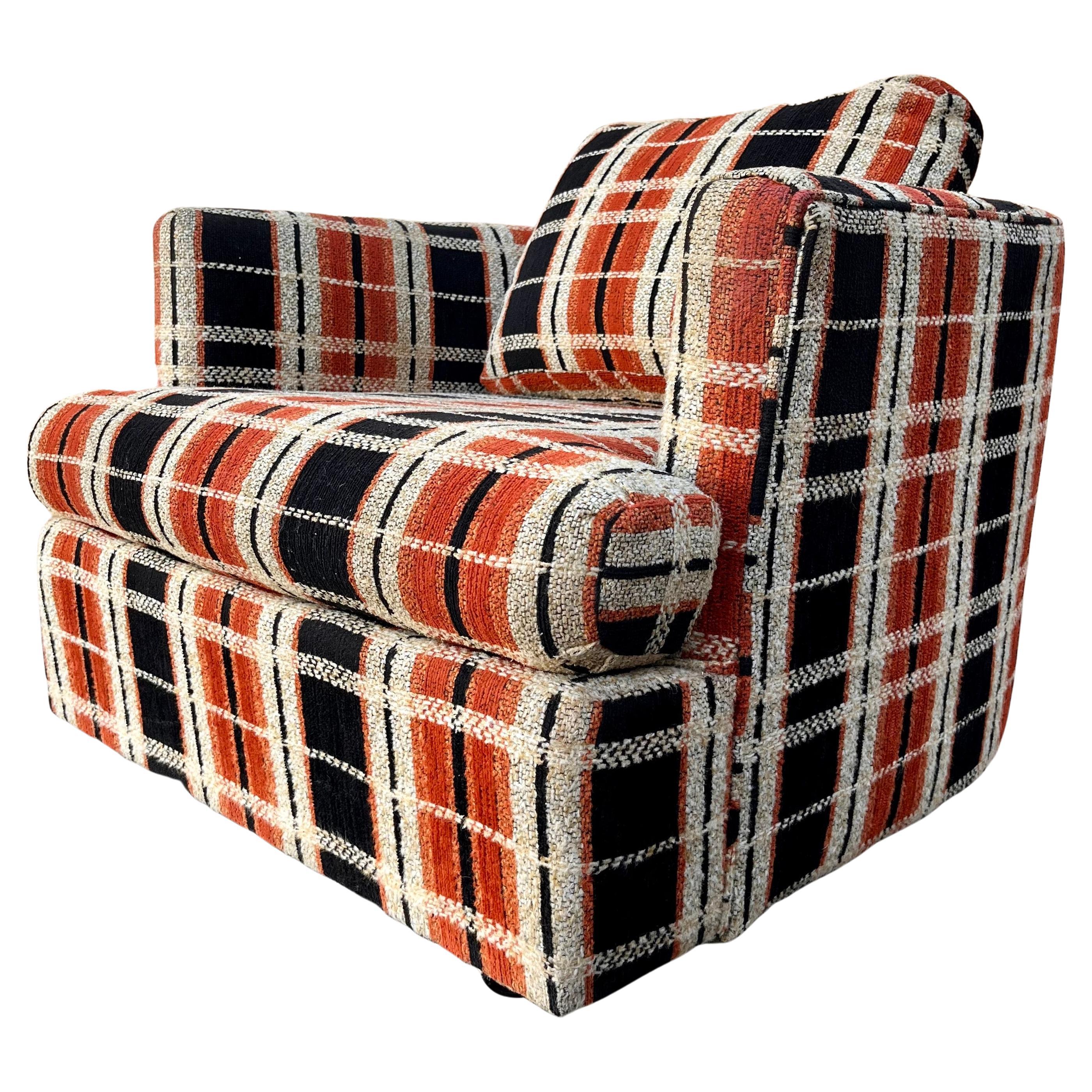 Pair of Decorative high Tall Tufted Back Barrel Shape Upholstered