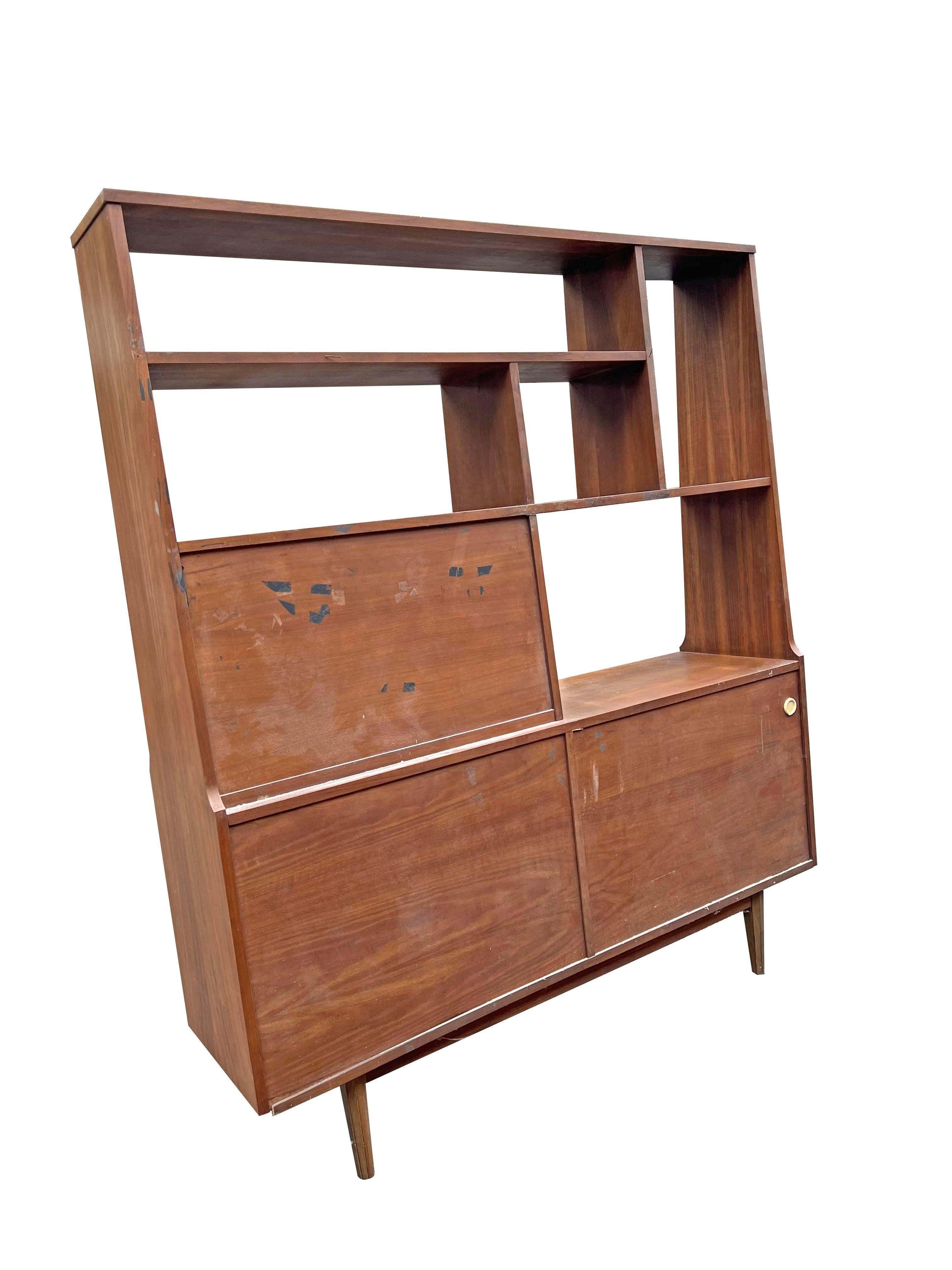 1970er Mid Century Modern Vintage Schrankwand oder Raumteiler (Moderne der Mitte des Jahrhunderts)