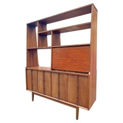 1970 Mid Century Modern Vintage Wall Unit Display Cabinet or Room Divider (Meuble d'exposition ou séparateur de pièces)