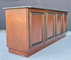 1970s Mid-Century Modern Walnut Credenza Sideboard, American Modern Design