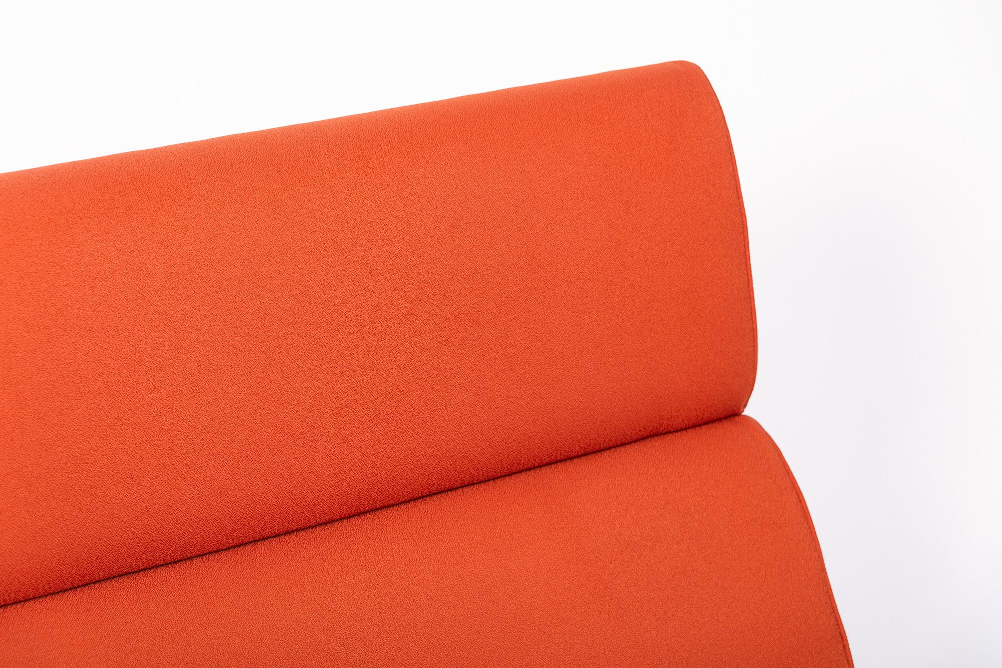 1970s Midcentury Orange Sofa Compact by Charles & Ray Eames for Herman Miller 2