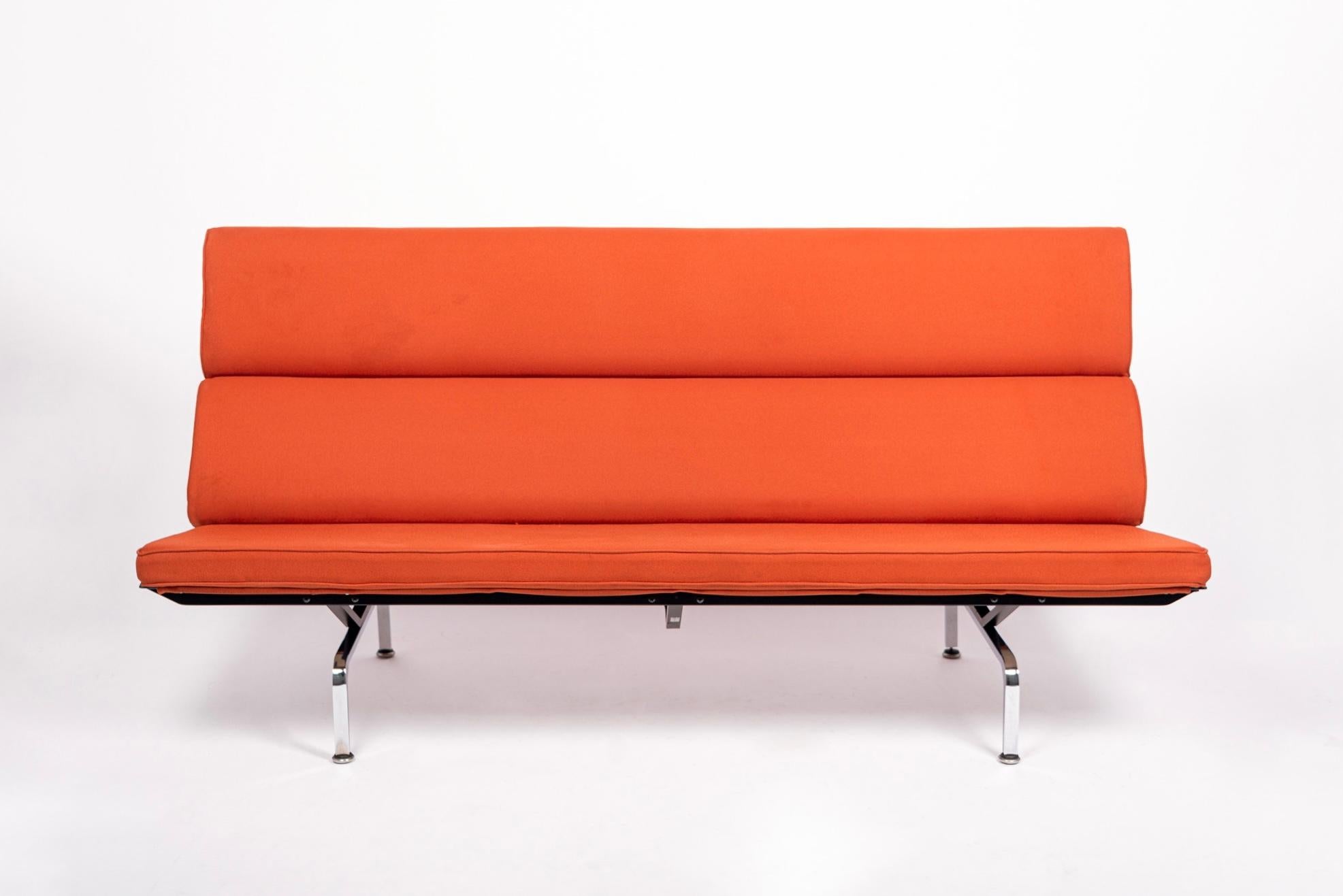 vintage 70s orange couch