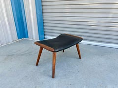 Papabär-Ottoman im Stil von Hans J. Wegner aus der Mitte des Jahrhunderts, 1970er Jahre