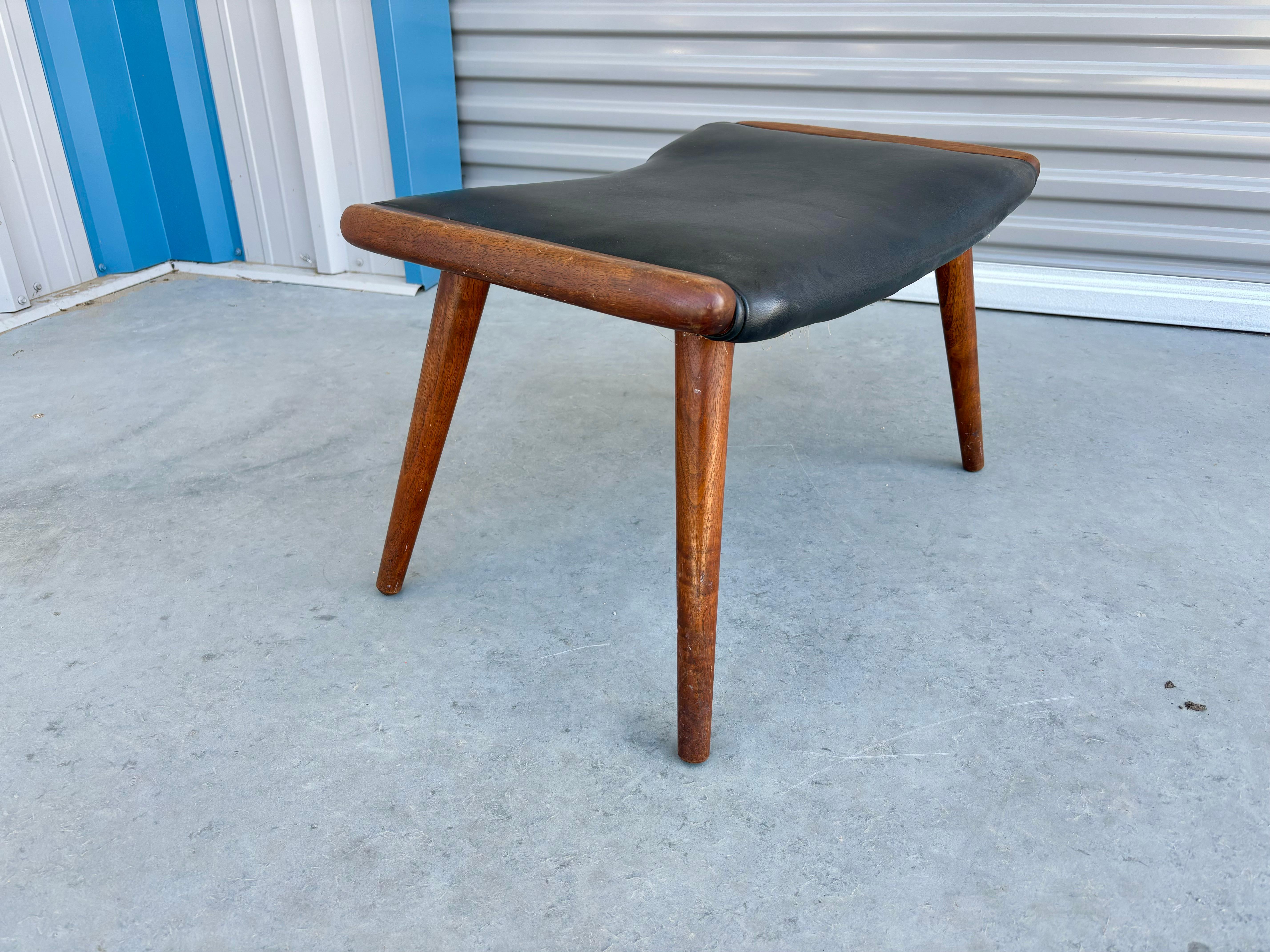 Late 20th Century 1970s Mid Century Papa Bear Ottoman Styled After Hans J. Wegner For Sale