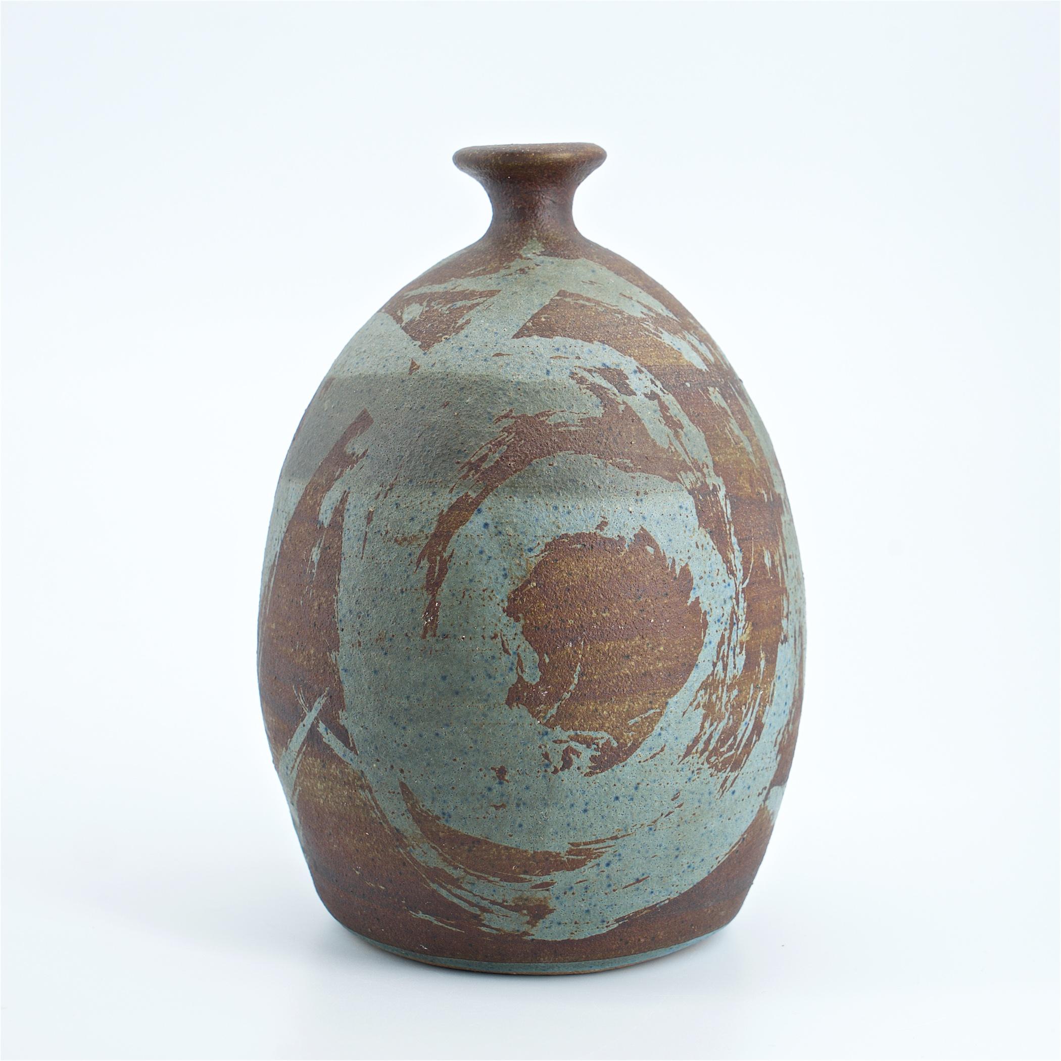 Mid-Century-Keramik-Knospenvase aus den 1970er Jahren, Kalifornienisches Design beeinflusst (amerikanisch) im Angebot