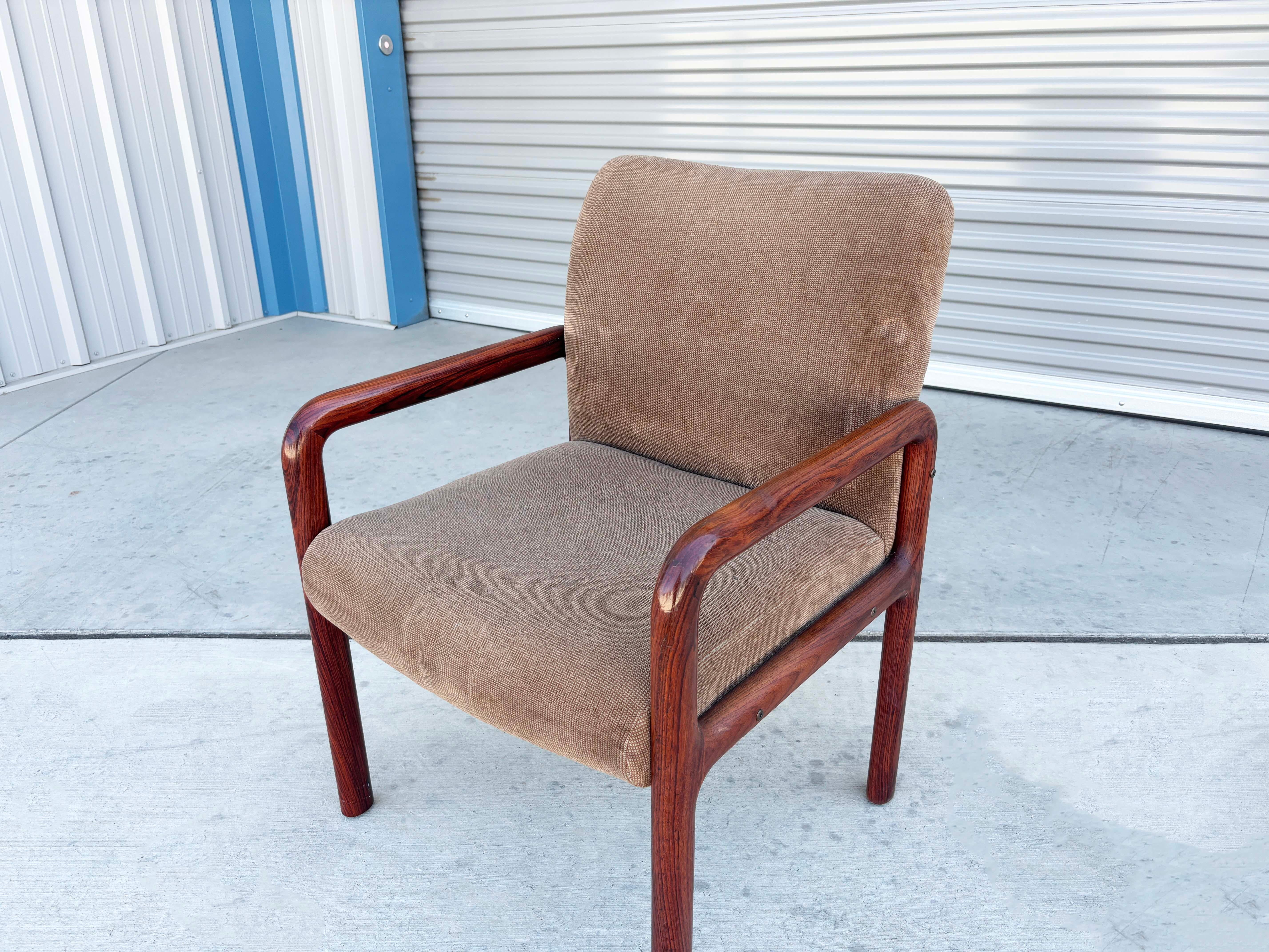 Tessuto Poltroncine in palissandro del Mid Century degli anni '70 in vendita