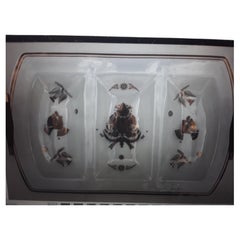 1970s Mid Century Signed Georges Briard Decorated Ceramic/Porcelain Serving Tray