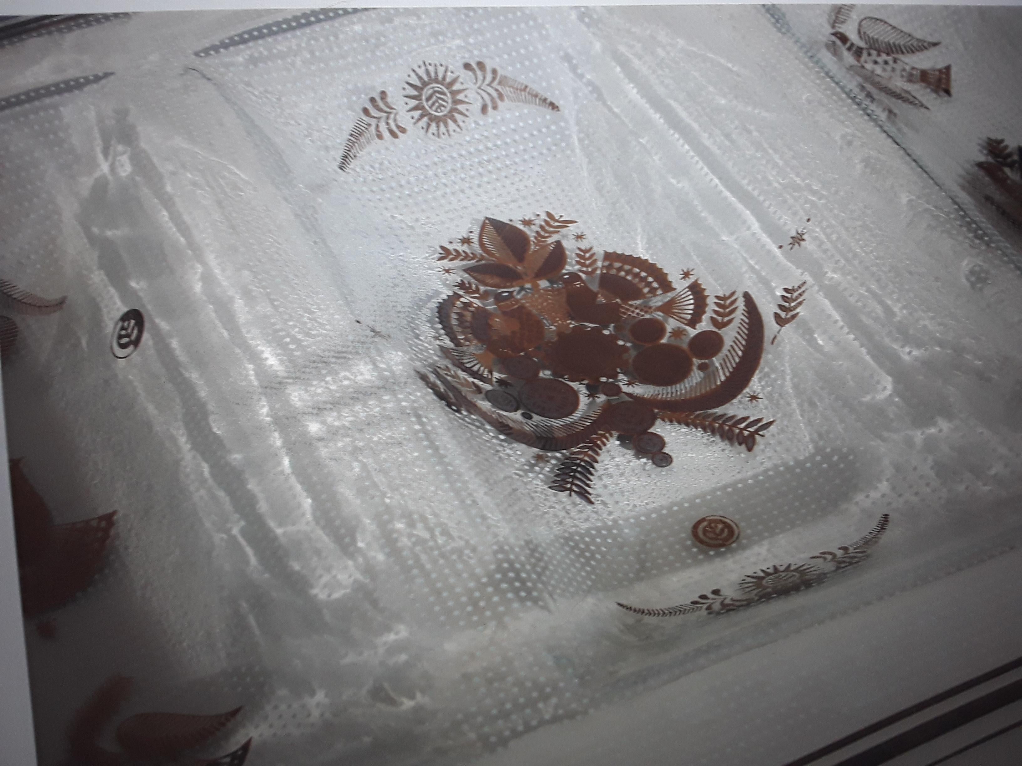 1970er Jahre Mid Century signiert Georges Briard dekoriert Keramik/Porzellan Serviertablett im Zustand „Gut“ im Angebot in Opa Locka, FL