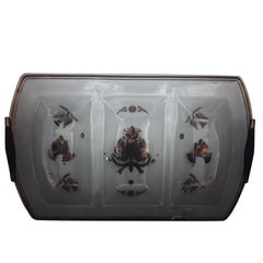 1970s Mid Century Signed Georges Briard Decorated Ceramic/Porcelain Serving Tray