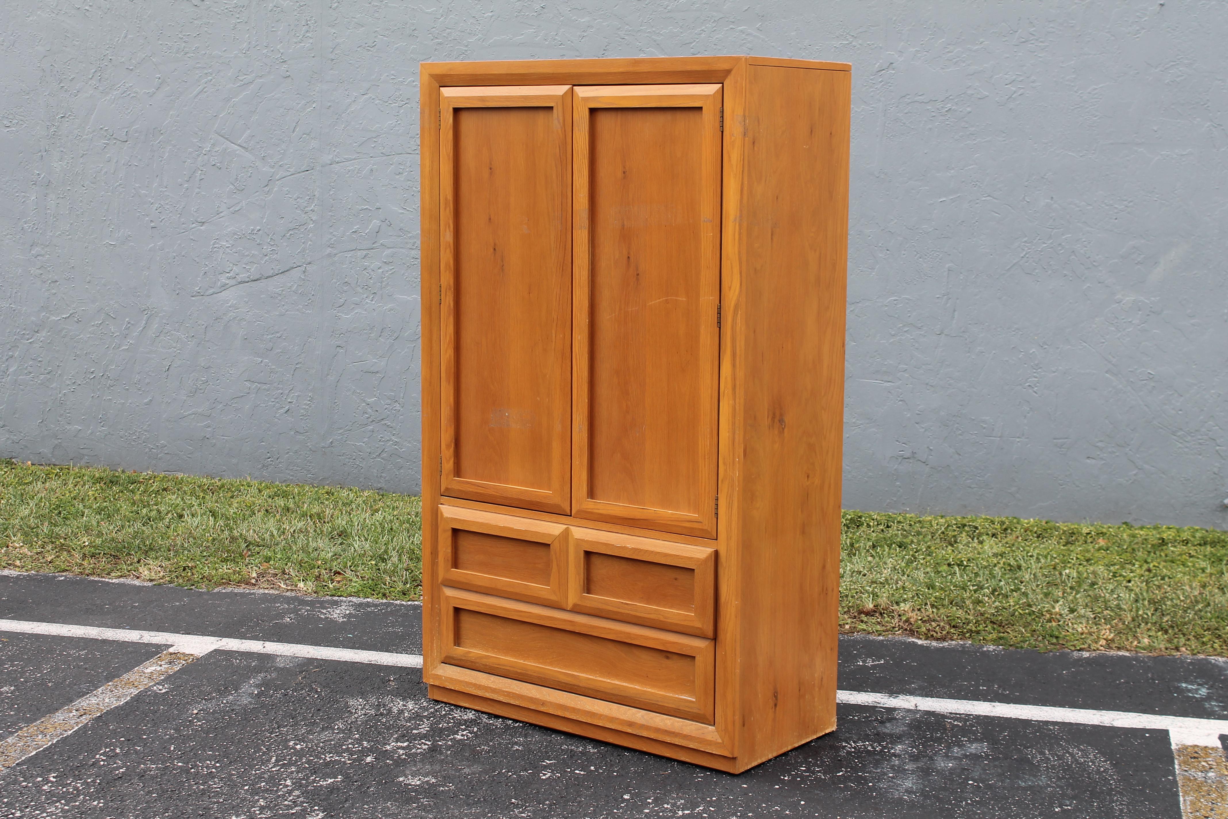 1970's Mid Century Storage Cabinet - Medium Tone Brown by Thomasville For Sale 4