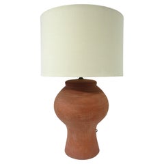 Lámpara de sobremesa de terracota de mediados del siglo XX