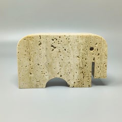 1970s Mid-Century Travertine Elephant Sculpture by Enzo Mari for F.lli Mannelli