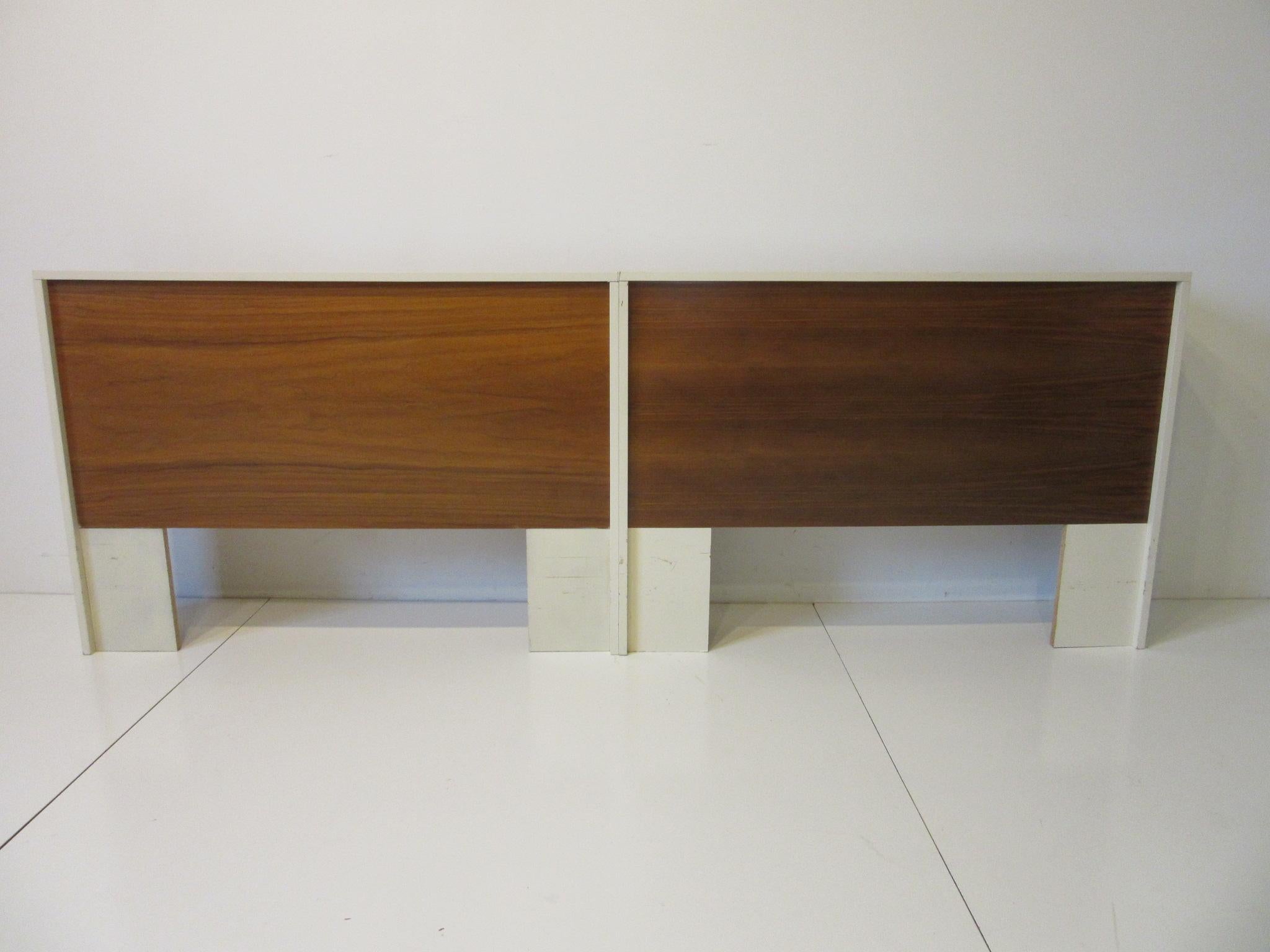 Wood 1970s Midcentury Twin Bed or King Headboards in the Style of Milo Baughman For Sale