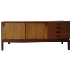 Vintage 1970s Midcentury Afrormosia and Ash Sideboard by Remploy