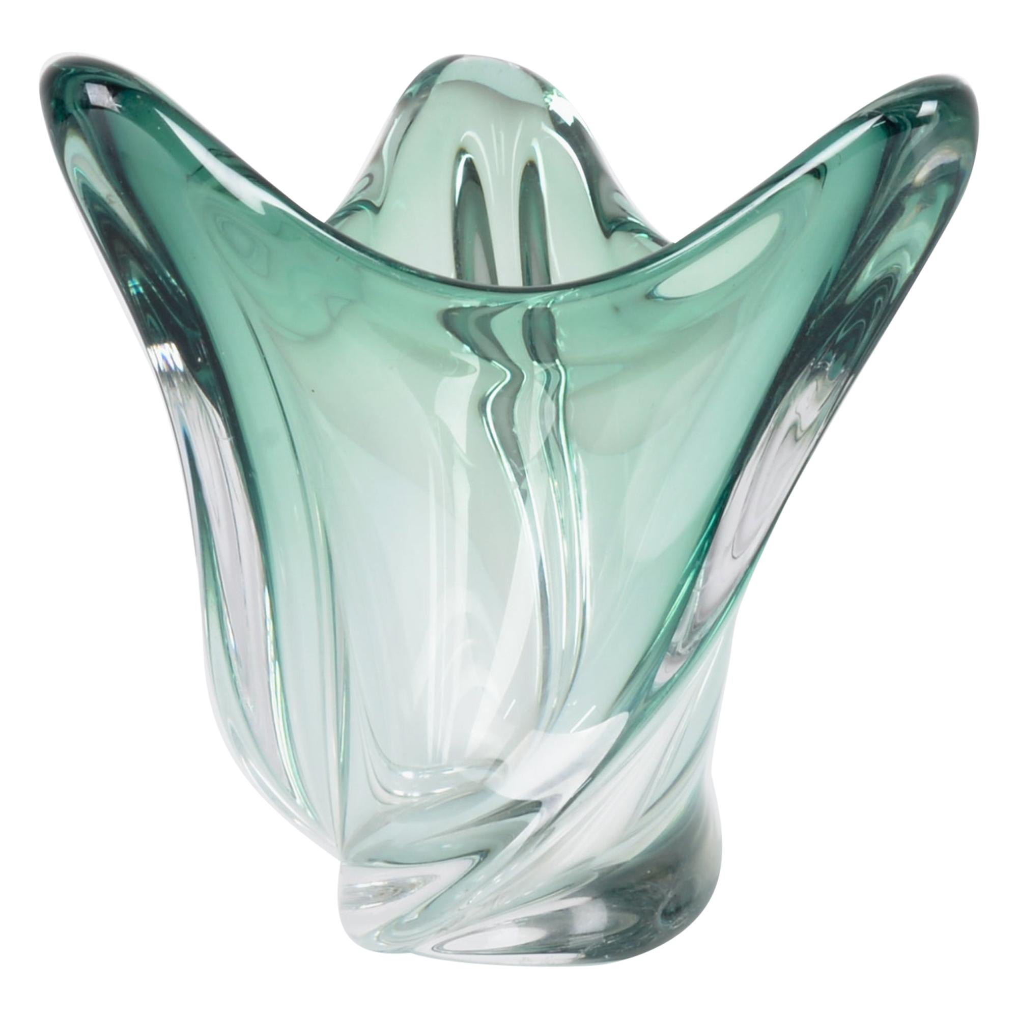 1970 Midcentury Belgian Glass Bowl (bol en verre belge du milieu du siècle)