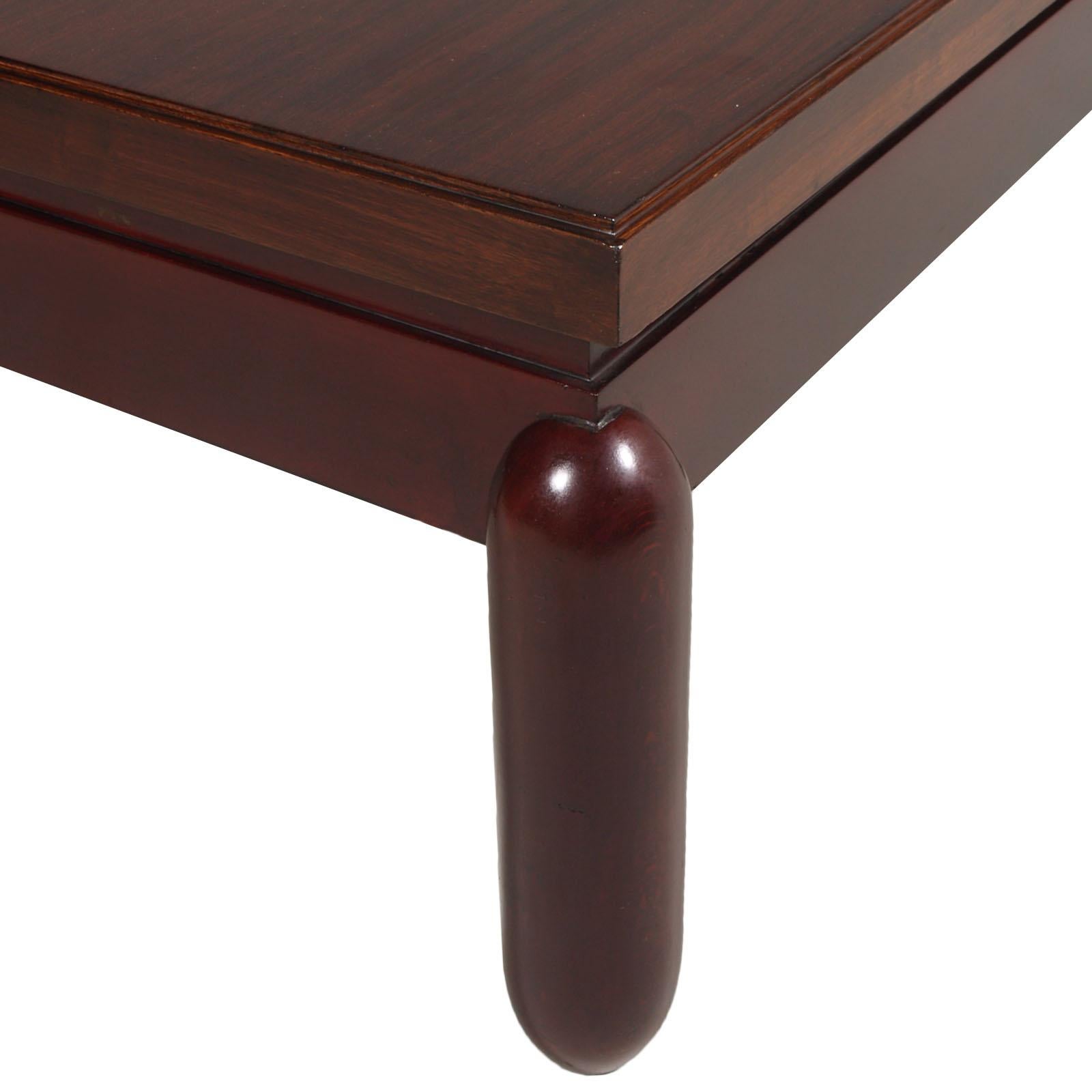 Veneer 1970s Midcentury Coffee Center Table, Afra & Tobia Scarpa Style, Wax-Polished For Sale