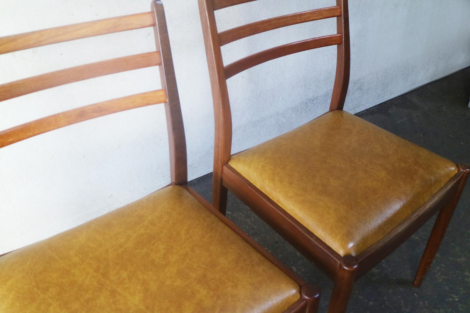 Teak 1970s Midcentury Danish Table and Four G Plan Dining Chairs For Sale