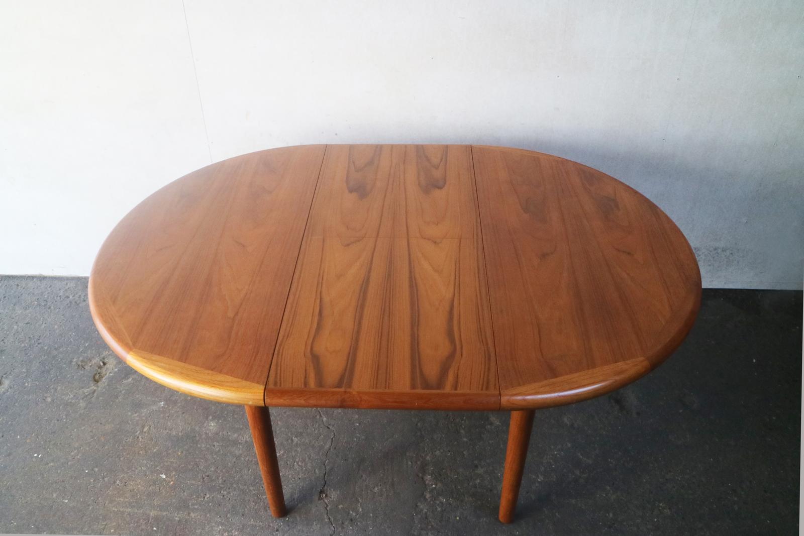 Teak 1970s Midcentury Danish Table and Total of Six G Plan Dining Chairs For Sale