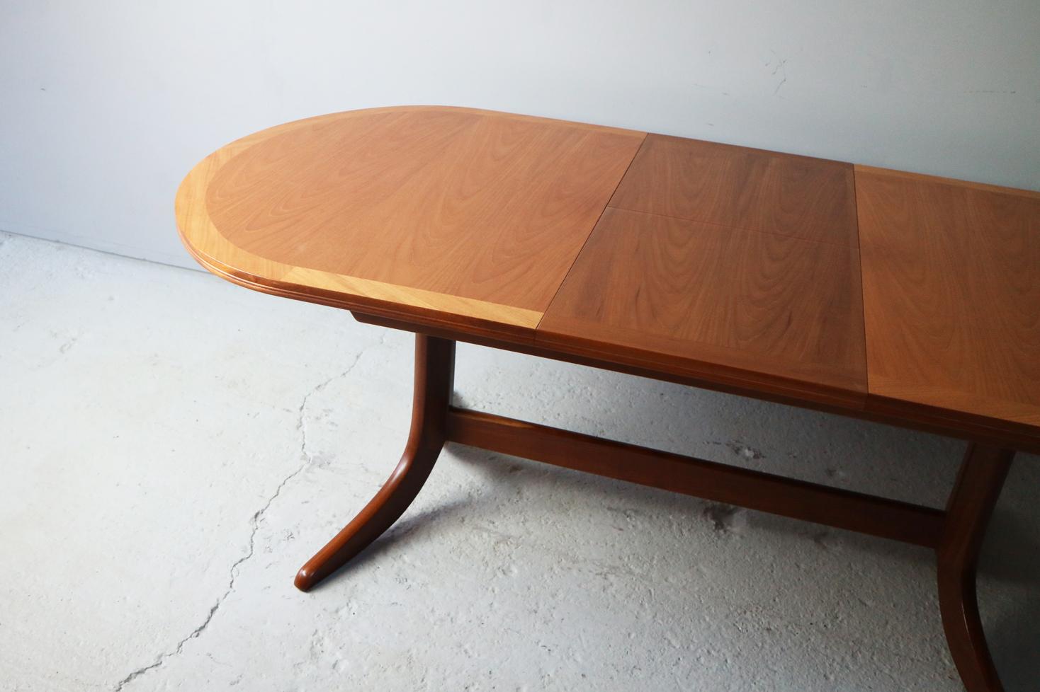 British 1970s Midcentury Dining Table by Nathan and 6 G Plan Chairs