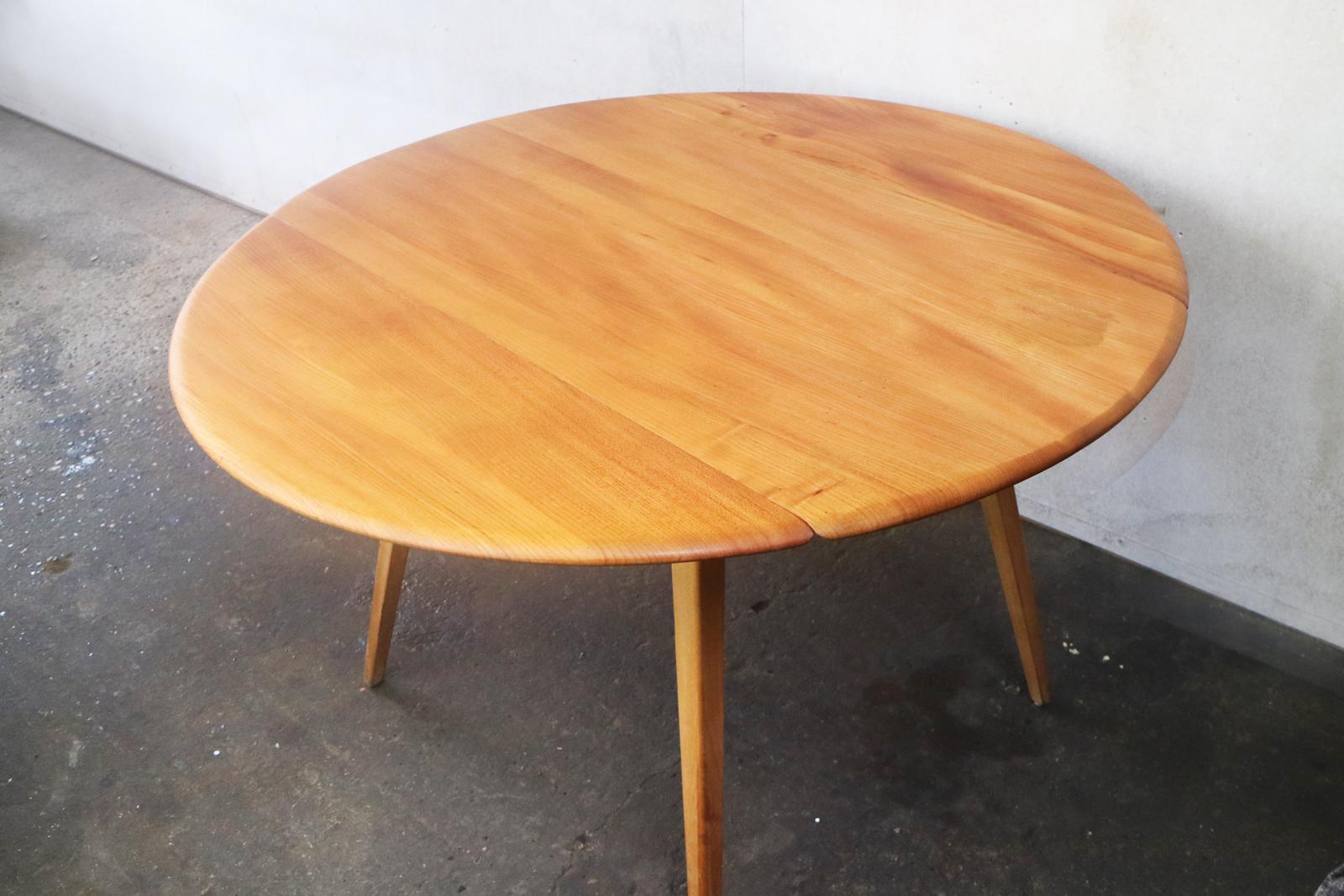 Late 20th Century 1970s Midcentury Ercol Drop-Leaf Table For Sale