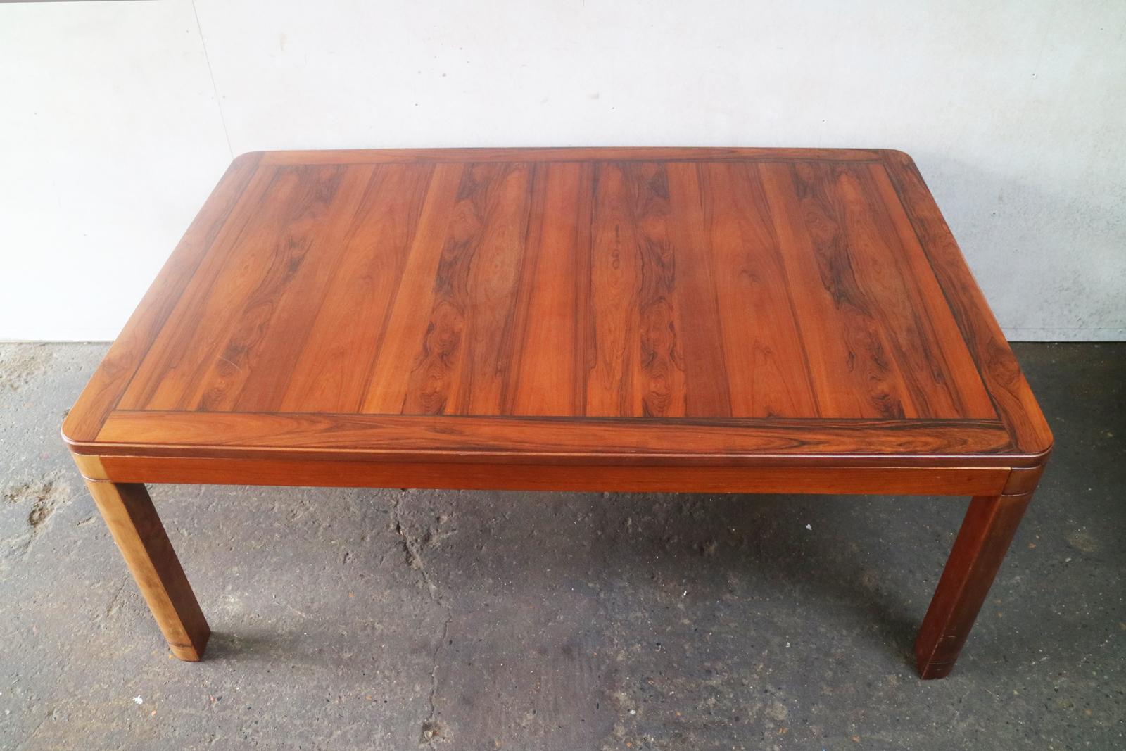 Mid-Century Modern 1970s Midcentury Large Danish Rosewood Coffee Table For Sale