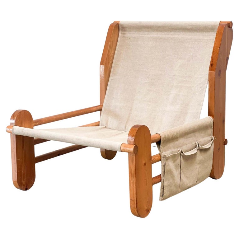 1970's MidCentury Sculptural Oak Easy Chair For Sale at 1stDibs