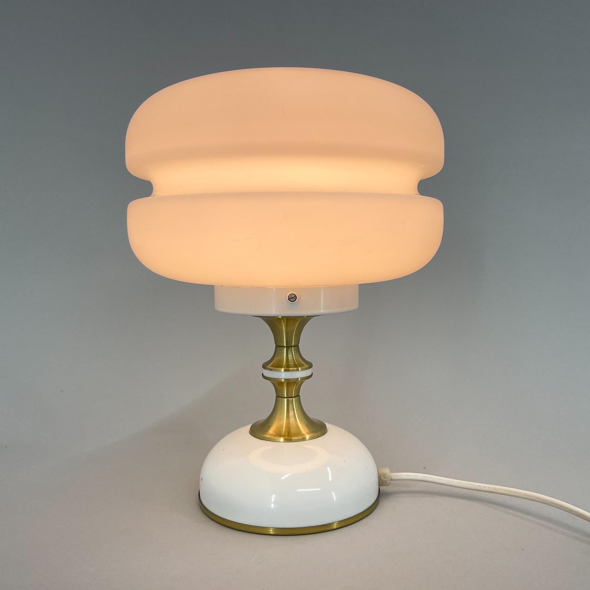 Vintage table lamp produced in former Czechoslovakia by famous Napako in the 1970s. Bulbs: 1x E25-27.