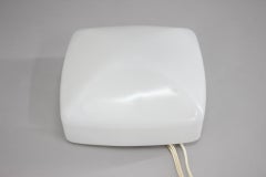 1970's Milk Glass Wall or Ceiling Lamp, Czechoslovakia