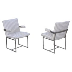 1970
s Milo Baughman Chrome Side Chairs 1970
s Milo Baughman Chrome Side Chairs