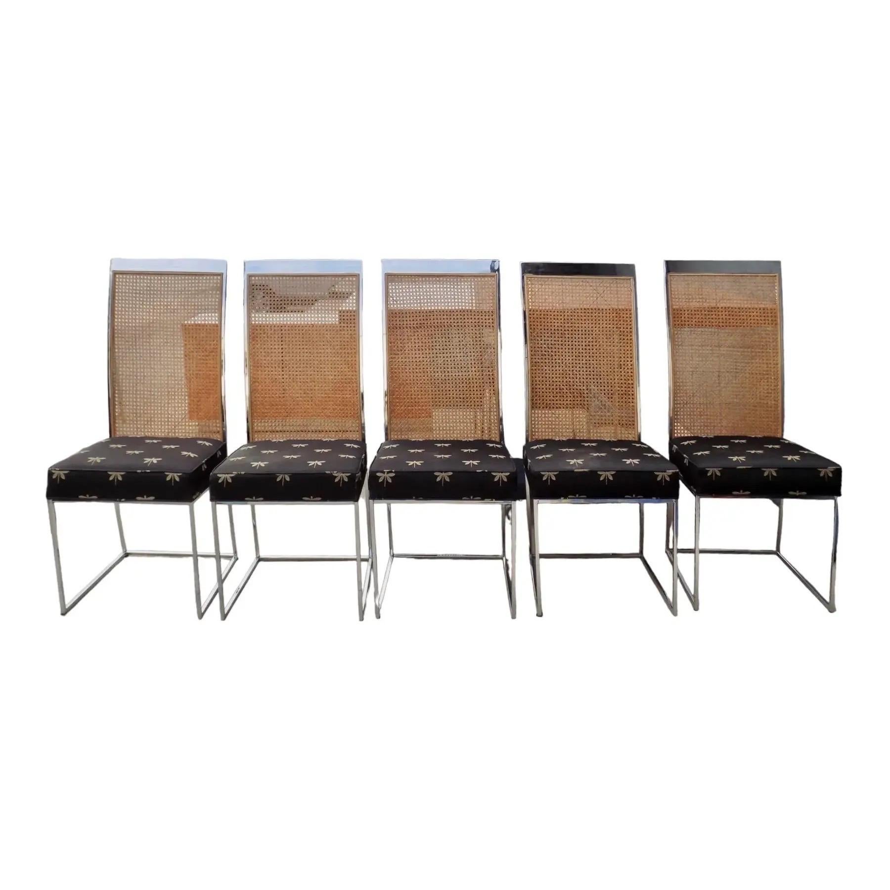 American 1970’s Milo Baughman for Thayer Coggin Chairs, Set of 5 For Sale