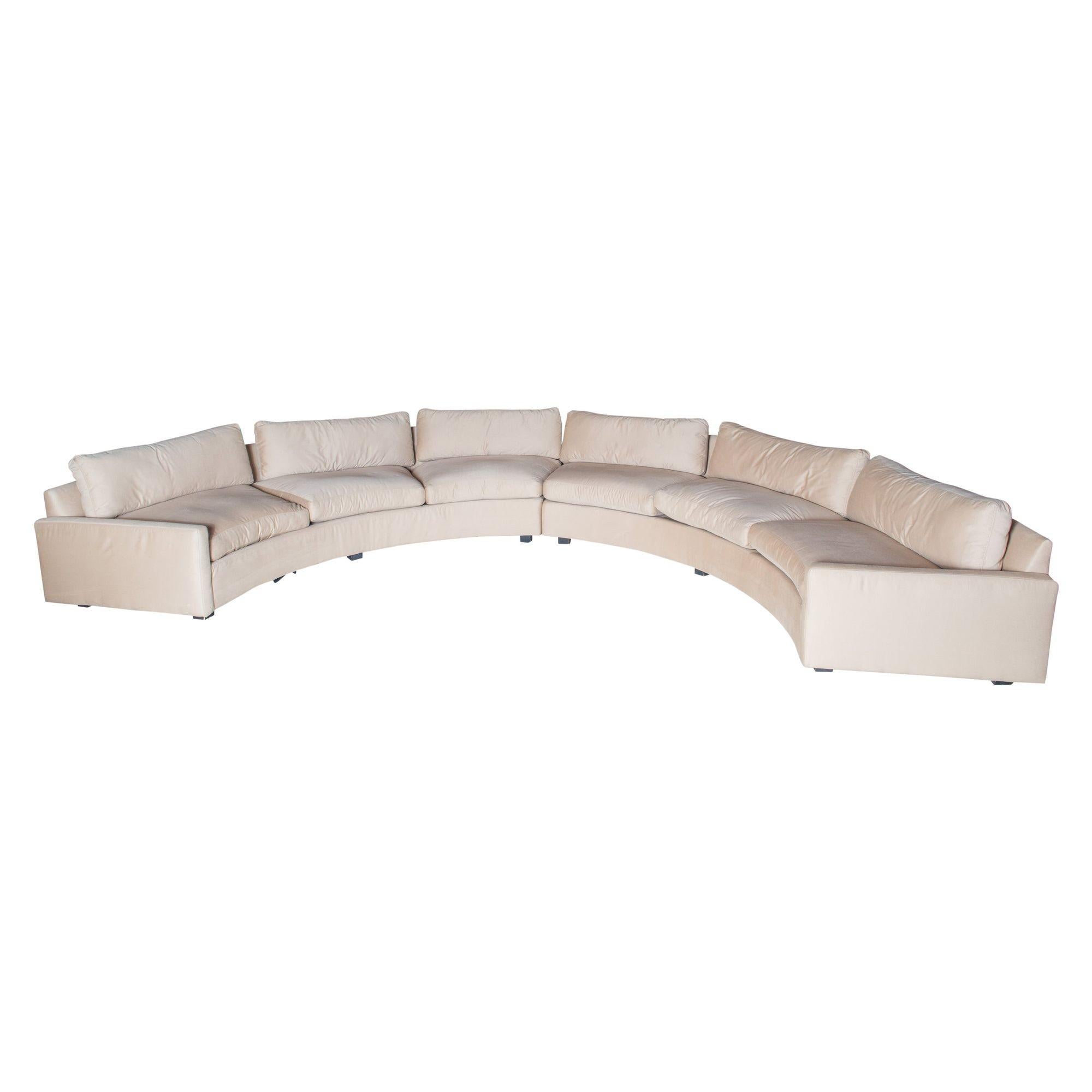 Milo Baughman for Thayer Coggin Circular Sectional Sofa 1970s For Sale 1