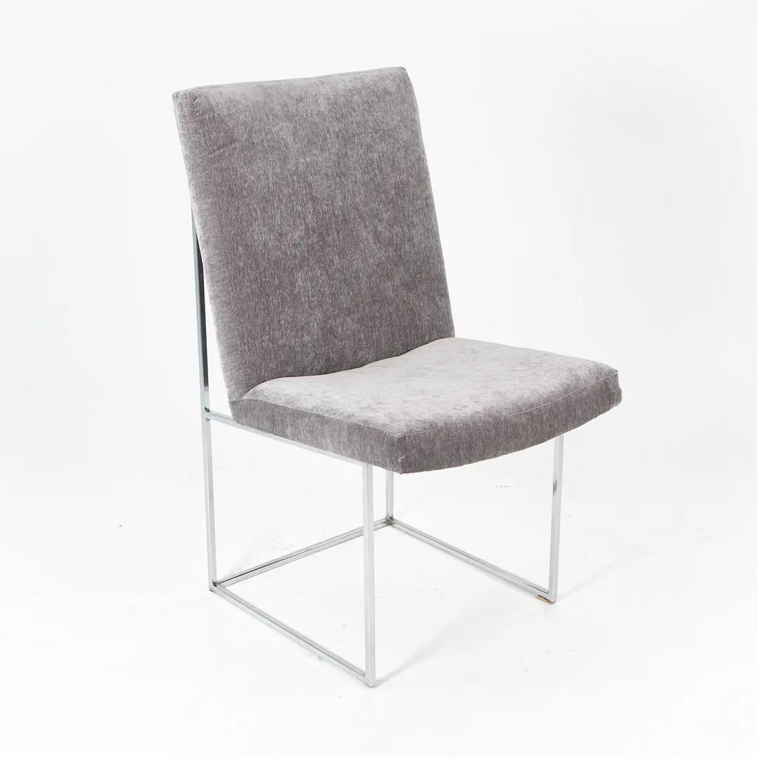 Il s'agit d'un ensemble de quatre chaises de salle à manger modèle 1187-110 Thin Frame, conçues par Milo Baughman et produites par Thayer Coggin. Le prix indiqué comprend les 4 chaises. La silhouette a été conçue à l'origine en 1971, et ces exemples