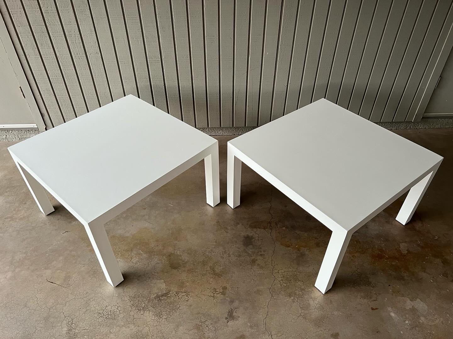 Post-Modern 1970s Milo Baughman for Thayer Coggin pair of end, side or coffee tables For Sale