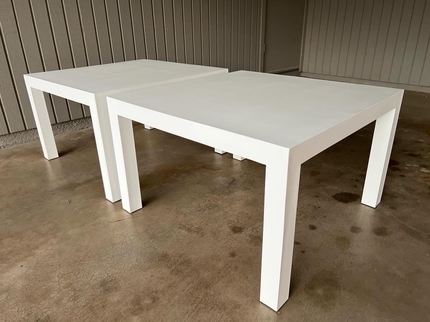 Plywood 1970s Milo Baughman for Thayer Coggin pair of end, side or coffee tables For Sale